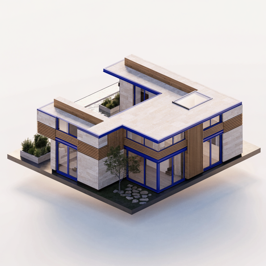 KBS residence — isometric render